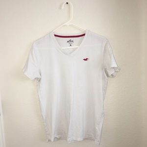 white Hollister v neck
